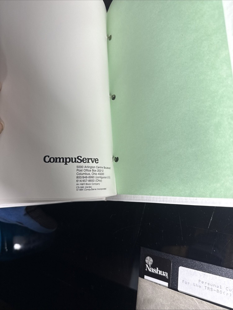 Compuserve Book Software Bundle TRS-80 Binder Guide Vtg