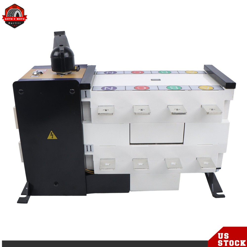 1 Pack ATS Automatic Transfer Switch 400A 4 Poles Grid to AC Generator 110V 220V