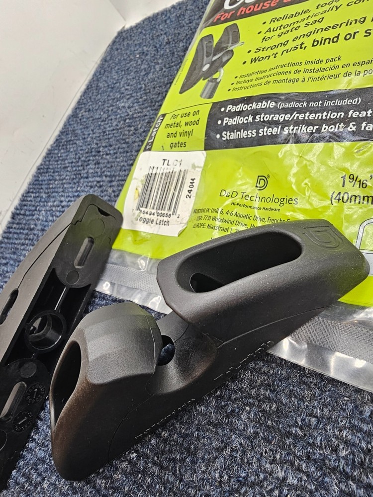 D&D Technologies TL01: T-Latch Action Gate Latch, Padlock Gravity Gate Latch