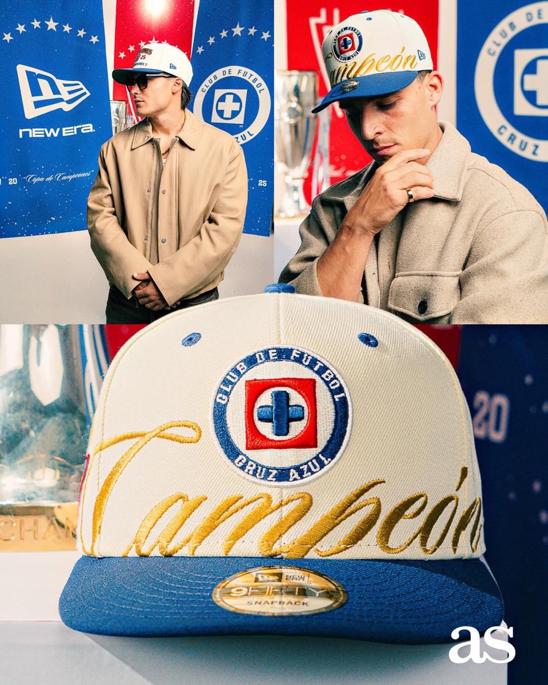 CRUZ AZUL NEW ERA CAP 9FORTY  SNAPBACK ADJUSTABLE LIGA MX CONCACAF CHAMPION 2025