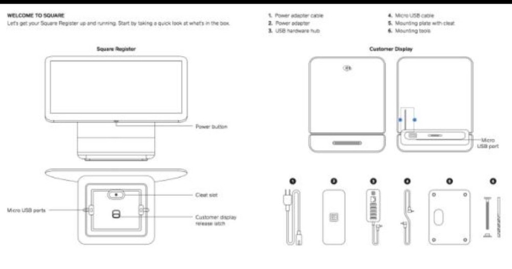 Square Register 1st Generation POS System - Black