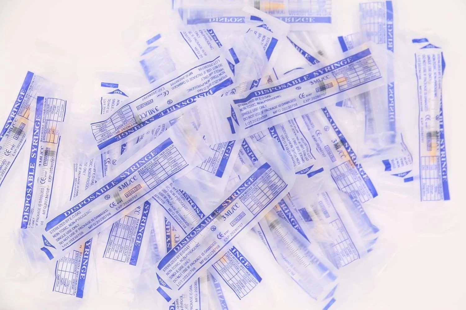 25 Gauge 1 inch Needle with Syringe(30 Pack), 3ml Luer Lock Syringes with Needle