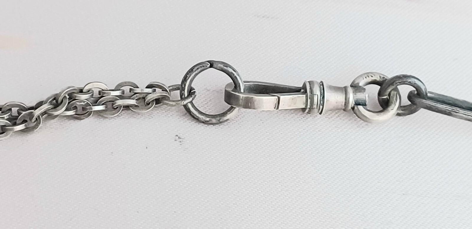 Great 1873 Hanging Sterling Chatelain w/ Scent Bottle