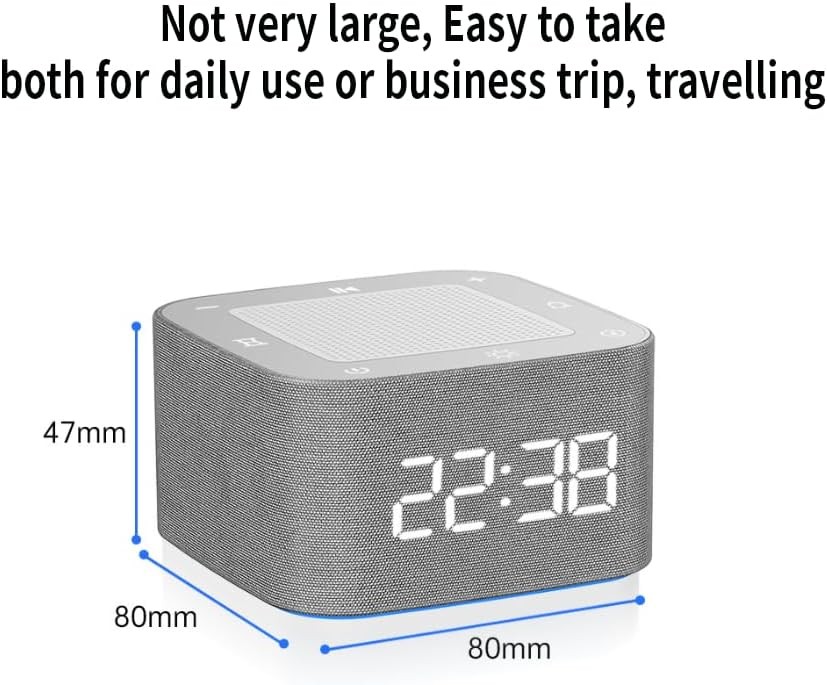 Smart White Noise Machine with Bluetooth & Digital Clock 32 Sounds for Sleep