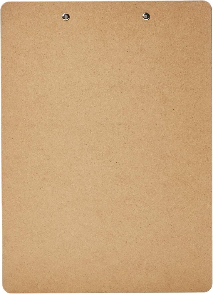 Amazon Basics Hardboard Office Clipboard, 6-Pack, Brown