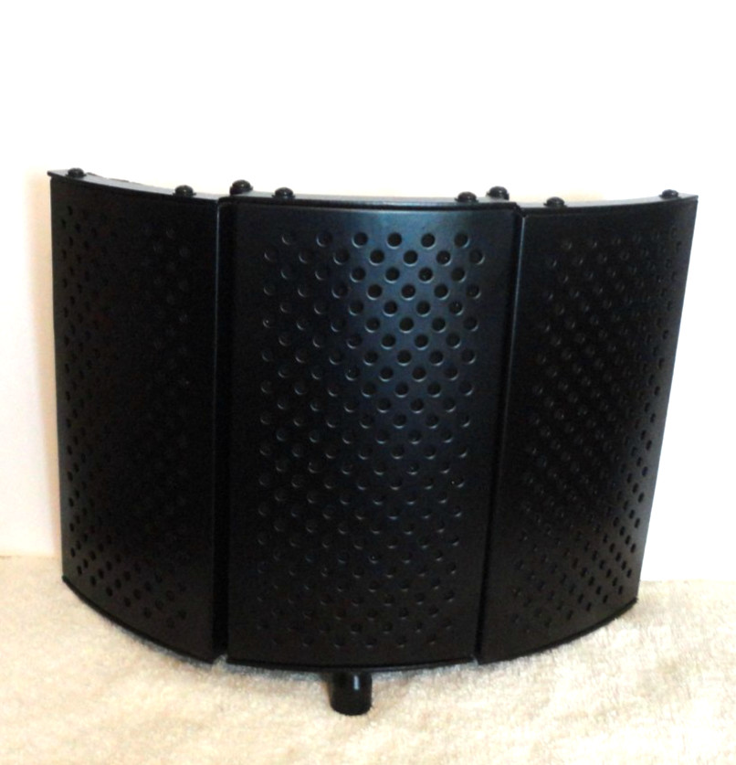 12x9.4" Microphone Isolation Shield Soundproof Filter Vocal Recording Foam Panel
