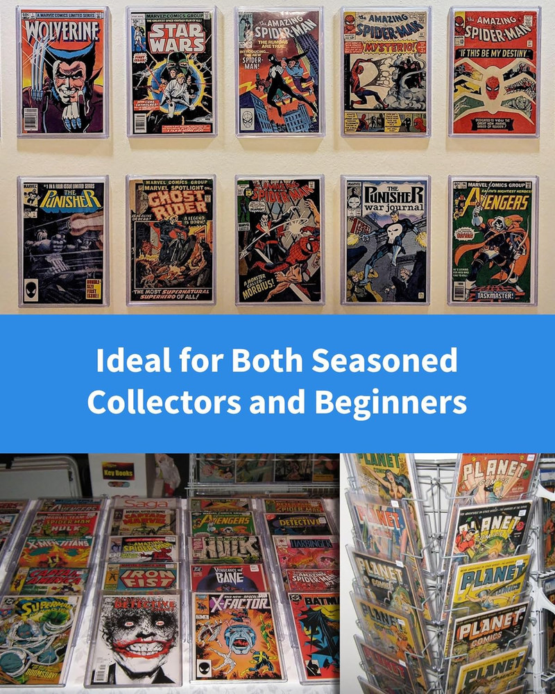 Comic Book Top Loaders for Current, Current Comic, Clear Light Blue