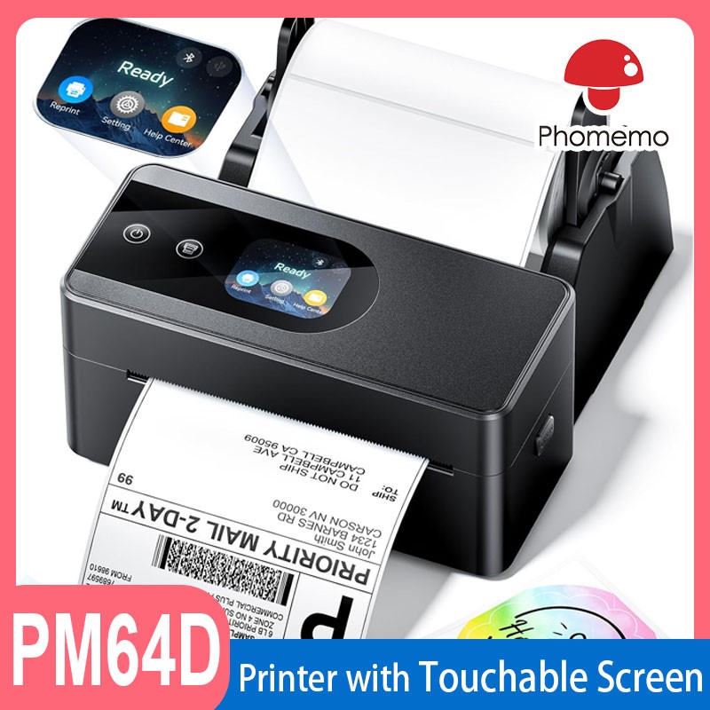 4x6 Phomemo Thermal Shipping Label Printer Upgraded with Touchable Screen USPS