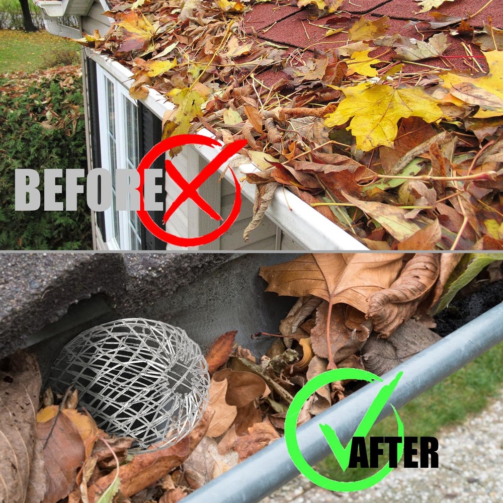 CAPHONT Gutter Guard 8 Pack, Downspout 3.5 Inch Adjustable 8 Pcs