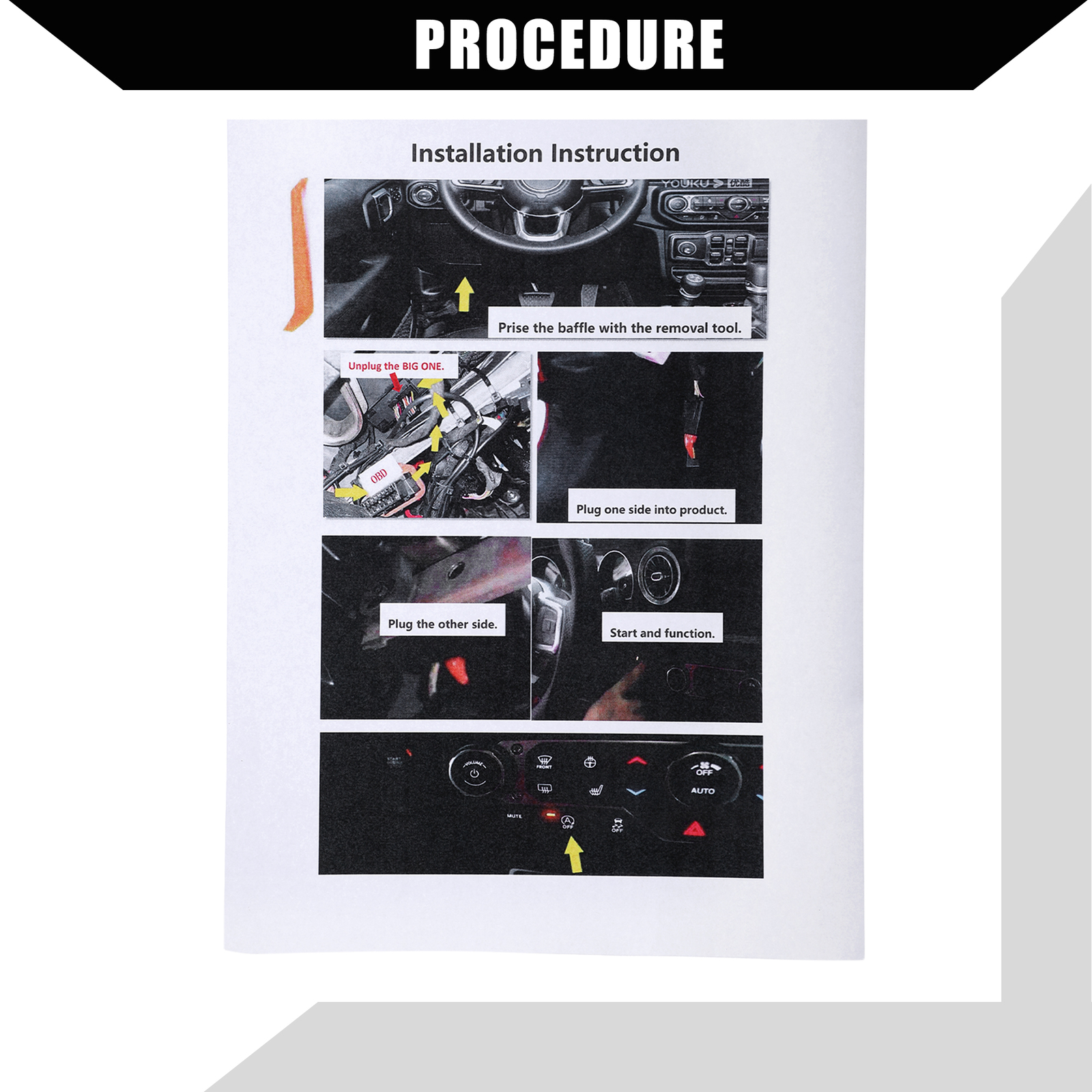 Pack of 1 Auto Start Stop Canceller For Jeep Wrangler JL JLU 2018-2023