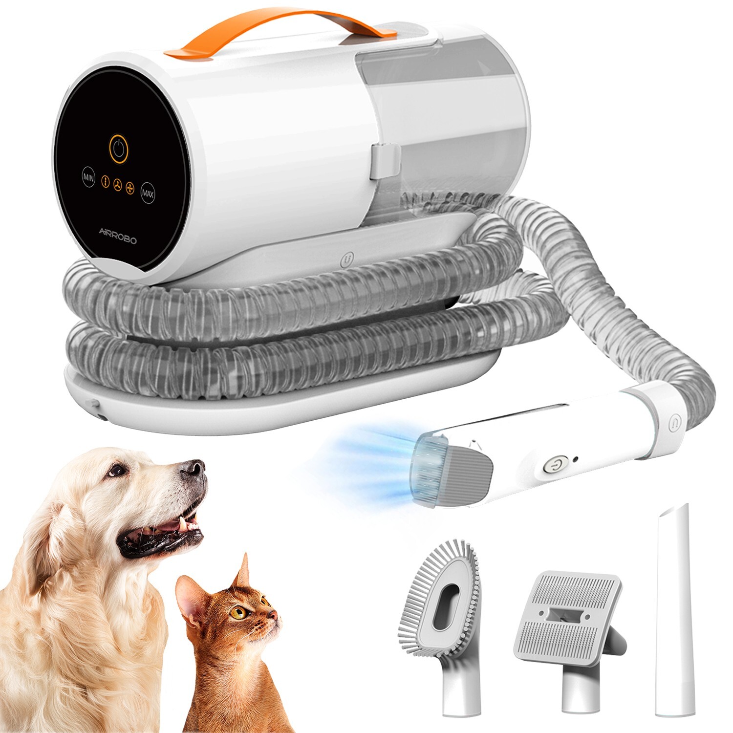 AIRROBO PG100 Pet Grooming Vacuum & 5 Grooming Tools, 12000Pa Suction Power New
