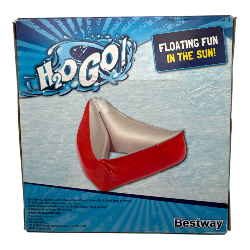 H2O Go! Chillwave Pool Lounge Red NEW in Box Float Beach