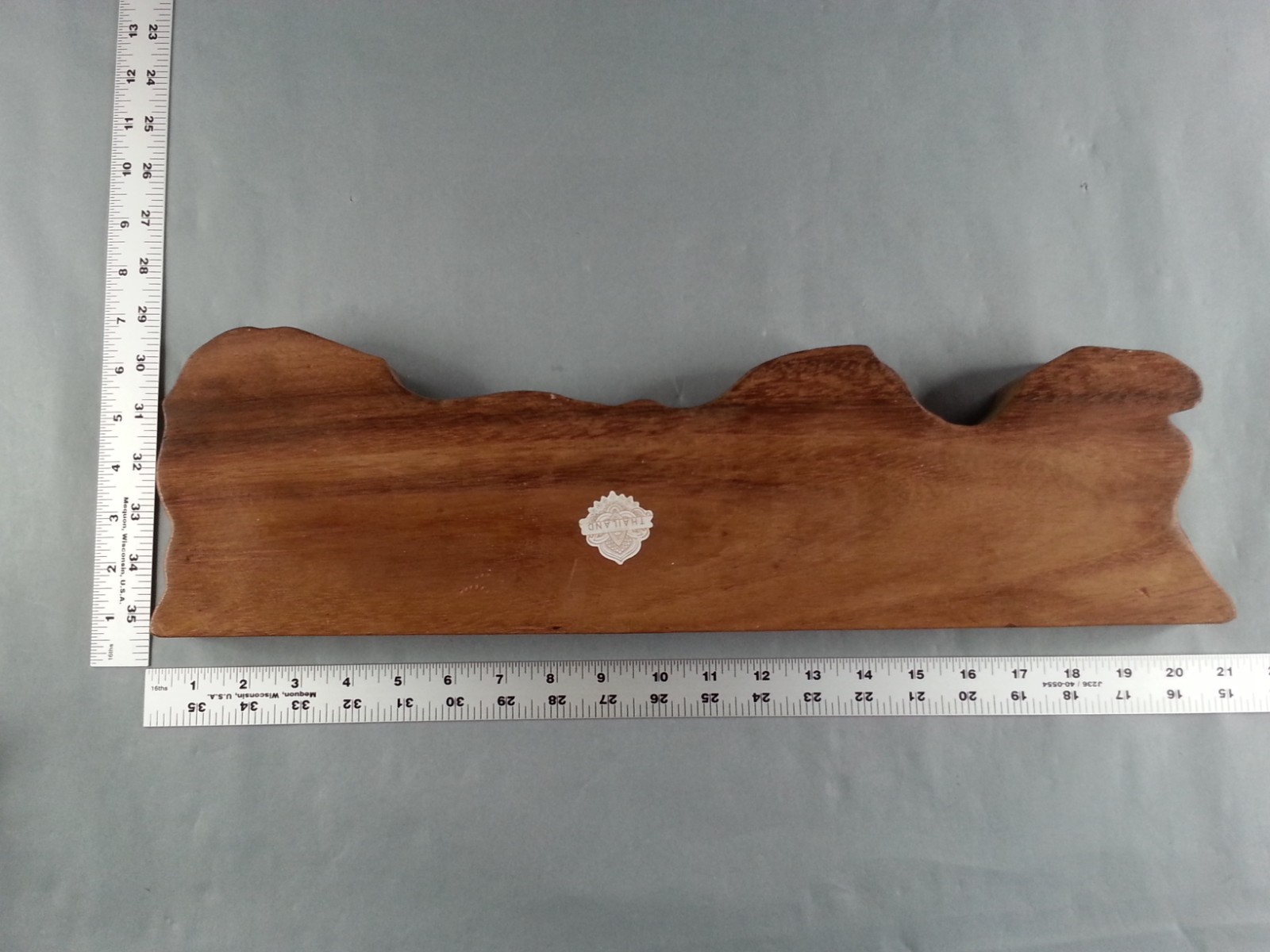 Decorative Floating Sanded Live Edge Wood Shelf Hand Crafted Thailand Wall Mount