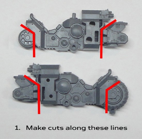 Grav jet bike conversion kit - compatible w 40k Outrider Primaris