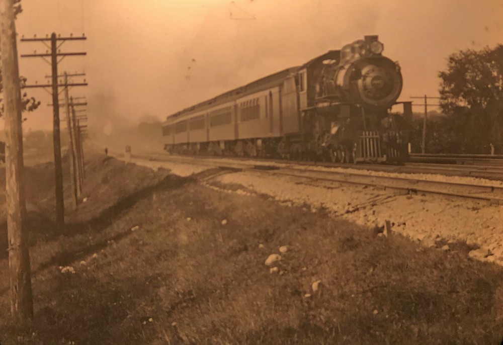 Magic Lantern GLASS SLIDE TRAIN By Land