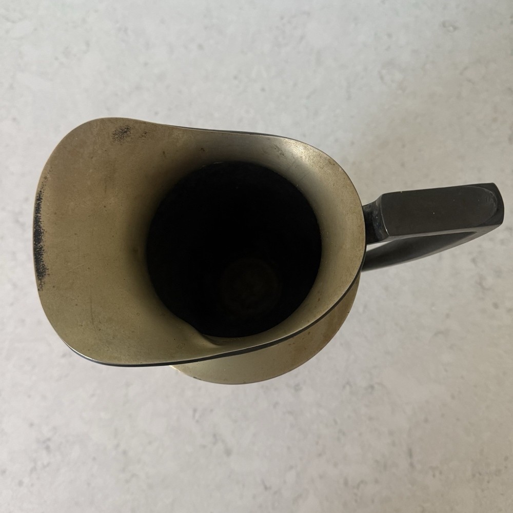 Queen City Silver Co SHEFFIELD Nickel Silverplate Copper? Two Tone Pitcher