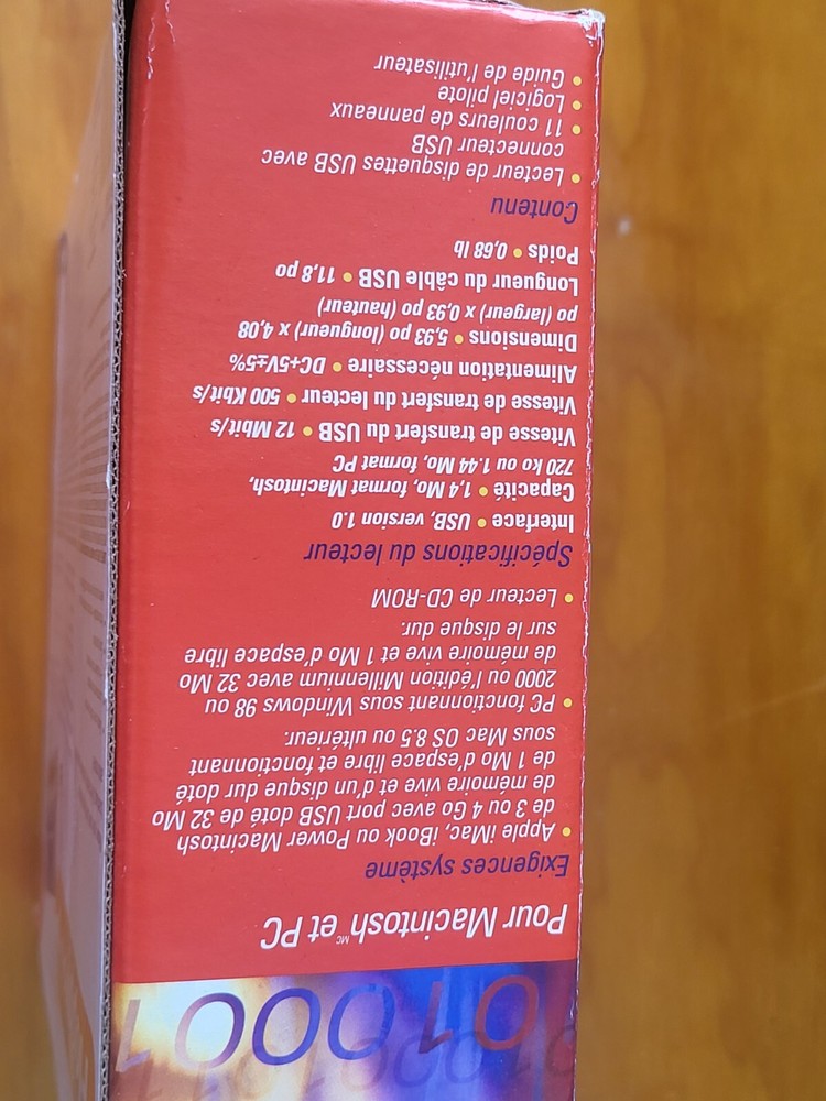 Imation USB Floppy Drive Model 2000 Macintosh & Windows PC Systems Box