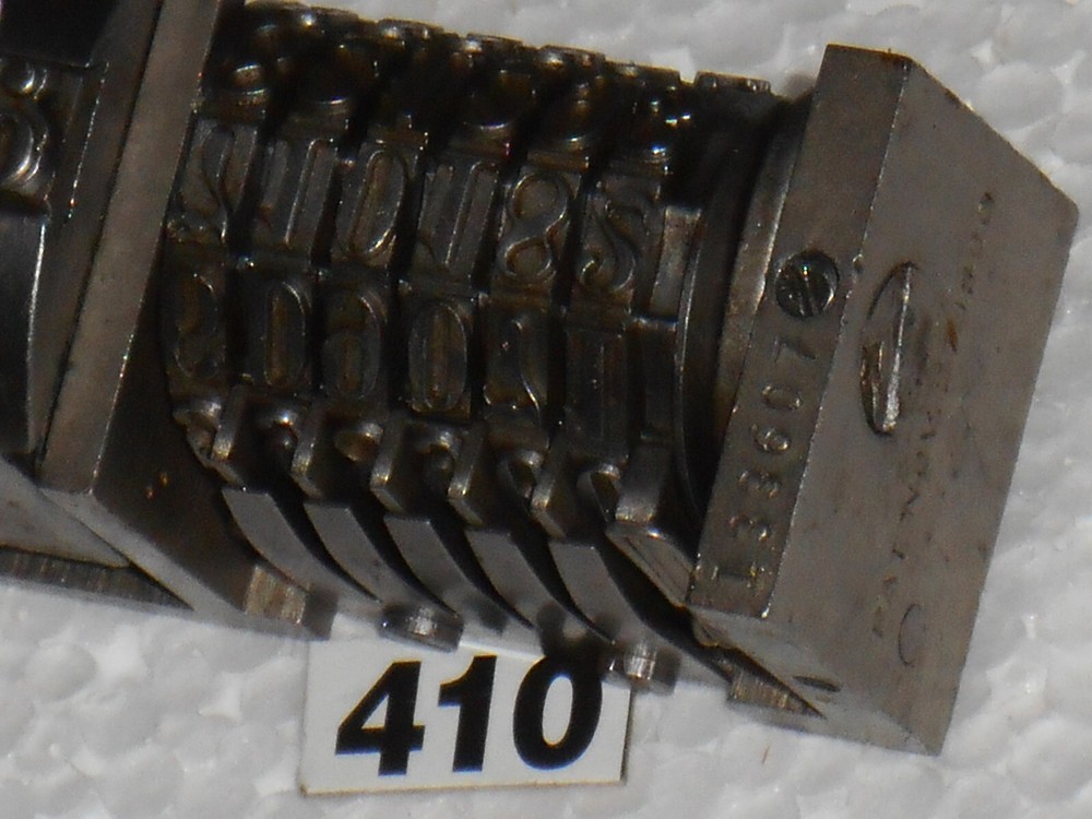 BOSTON | letterpress numbering machine | 410