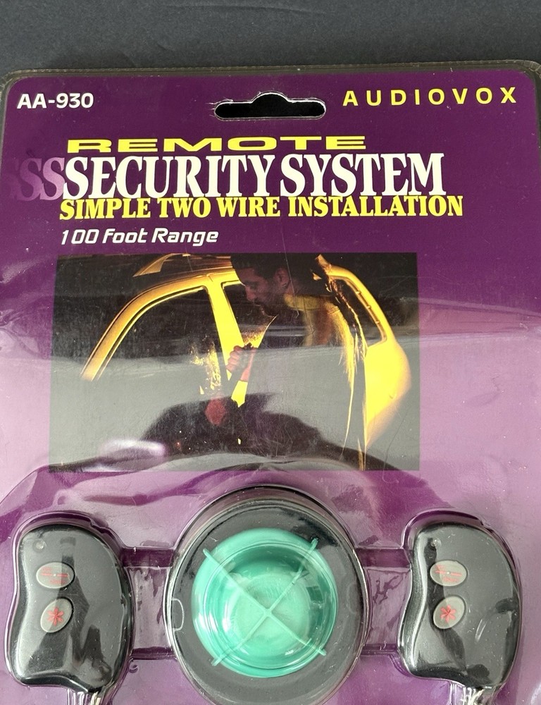 Audiovox Remote Security System Simple 2 Wire Installation 100-Ft Range AA930