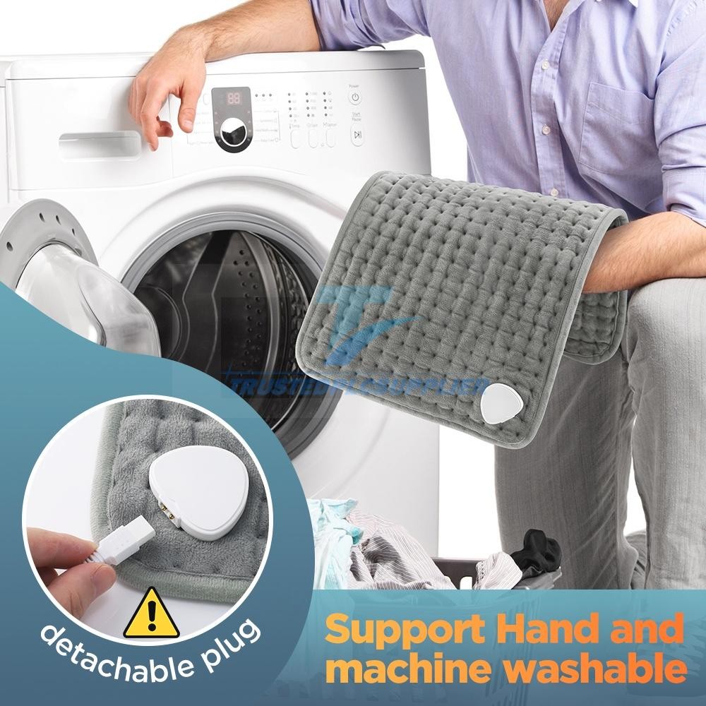 Electric Heating Pad For Back Pain & Cramps Relief 12"x24"10 Level Auto Shut Off