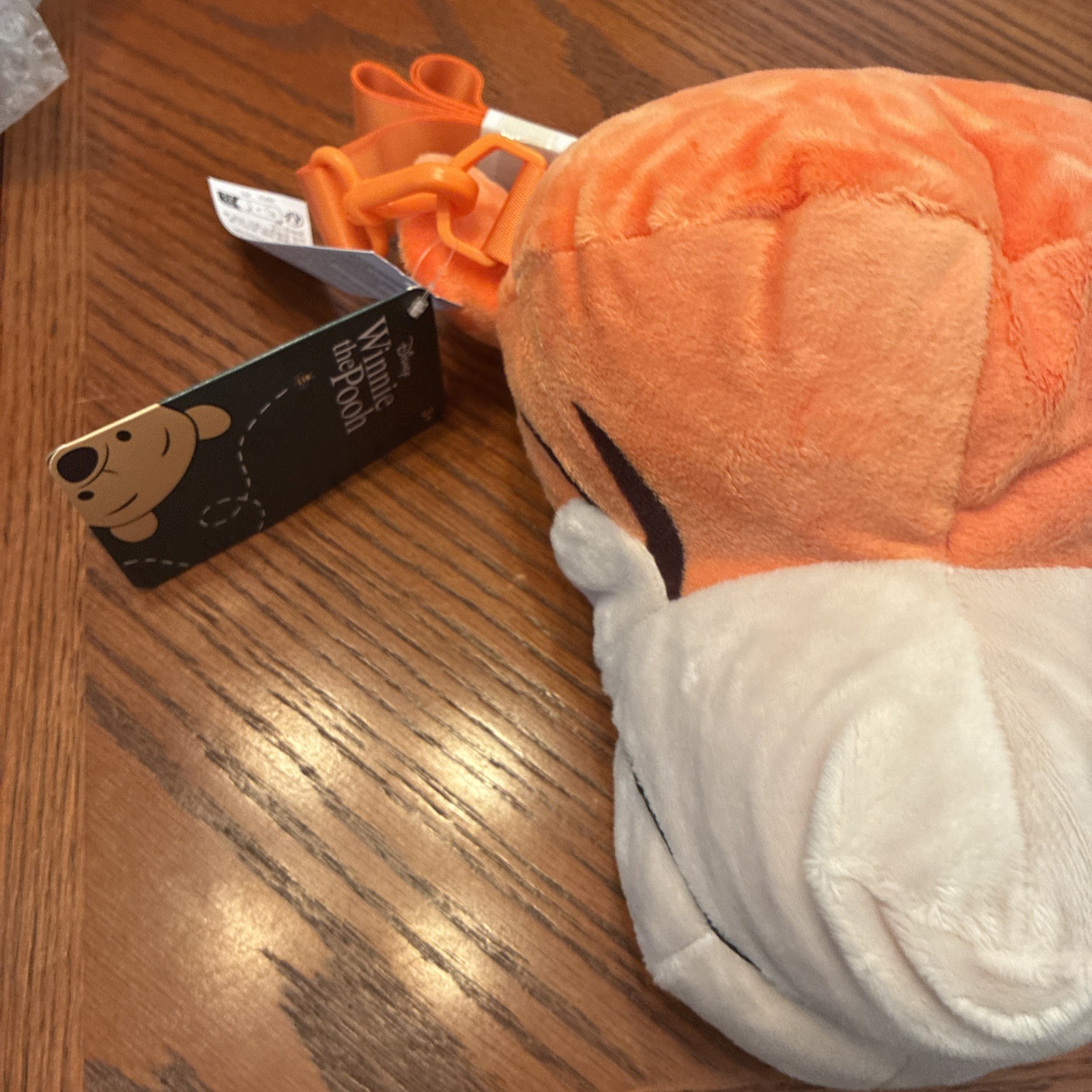 NEW Disney Parks Winnie the Pooh Zipper Purse Crossbody Tigger Head Plush Bag