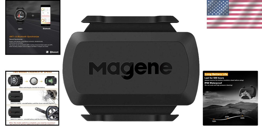Lightweight Wireless Bike Computer Speed/Cadence Sensor for Ultimate Performance