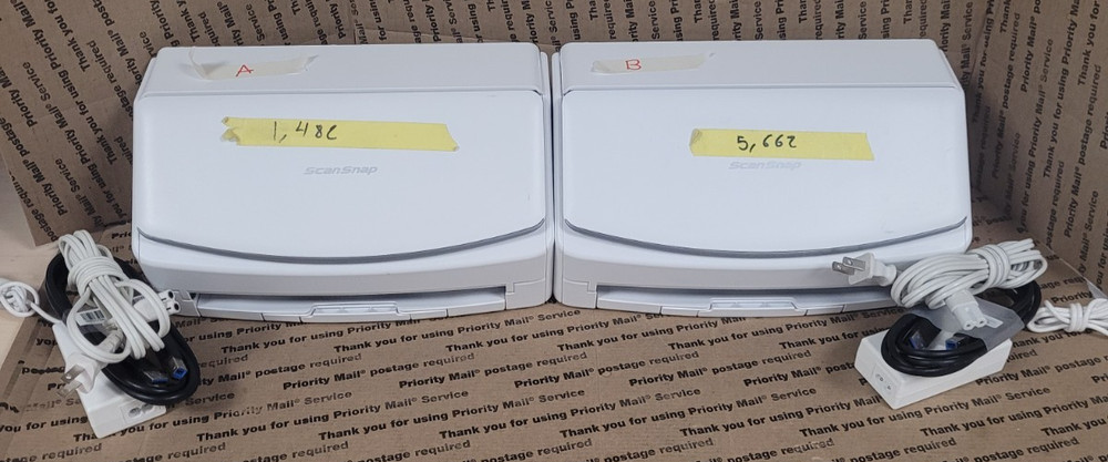 Fujitsu ScanSnap ix1600 Document Scanner W/ADAPTER & USB PRINTING CABLE (TESTED)