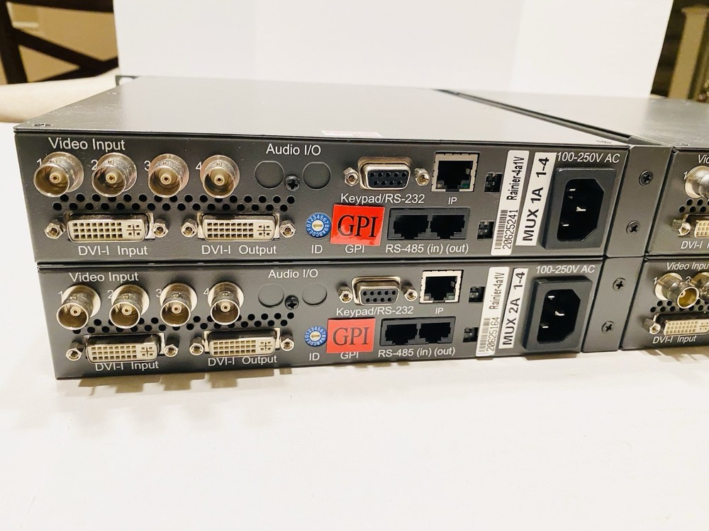 (4) Avitech Rainier 4a1V IP Network DVI MultiViewer UNTESTED, UNKNOWN CONDITION