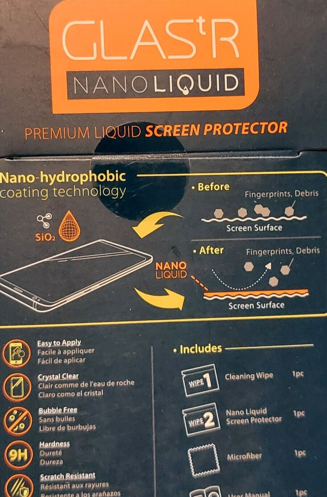 NEW Spigen GLAS-tR Nano Liquid Premium Liquid Screen Protector Universal Wipe On