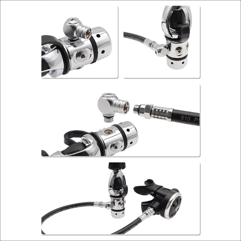 Durability Scubas Adapter 360 Swivels Function Seawater Resistant Diving