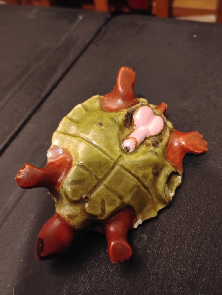 Anatomically Correct Male Ceramic Turtle Figurine