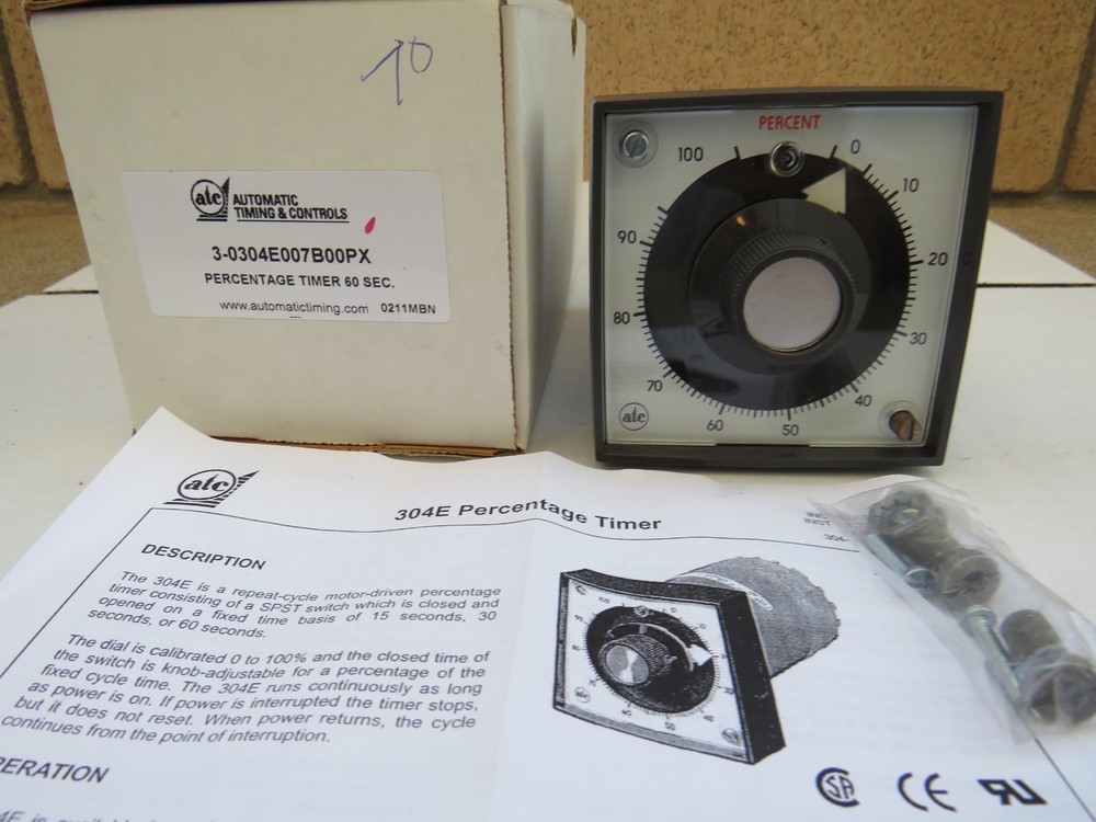 ATC timer control Percentage % 60 Seconds 30304E007B009X 304E Repeat Cycle
