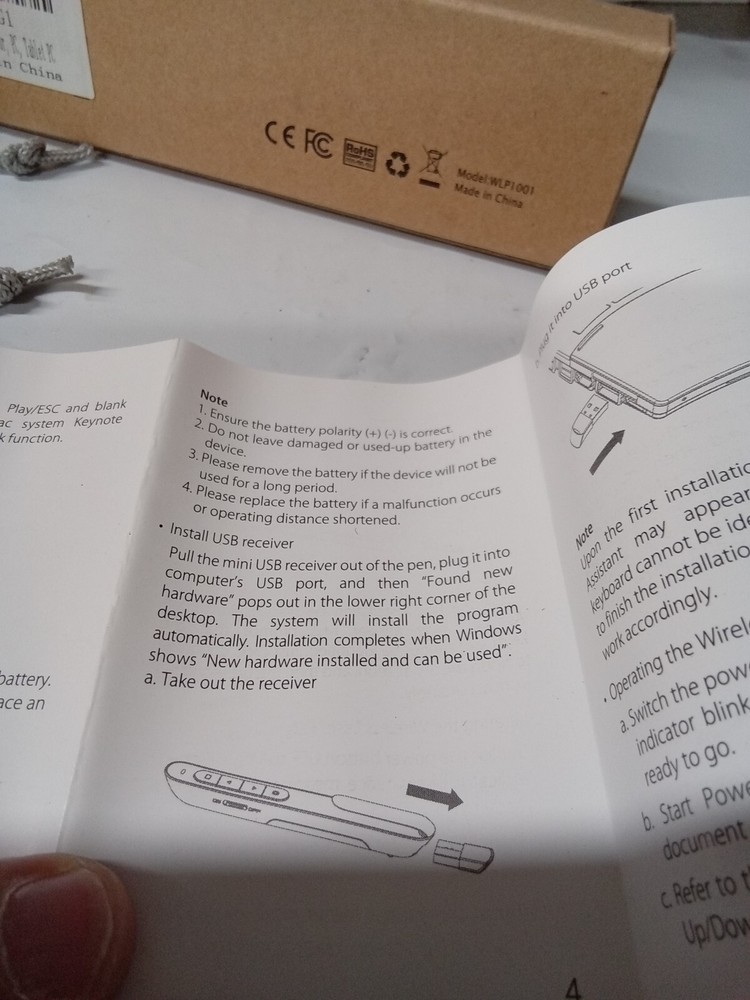 ELEKETE WIRELESS PRESENTER WITH LEASER POINTER PRESENTATION CLICKER,330FT