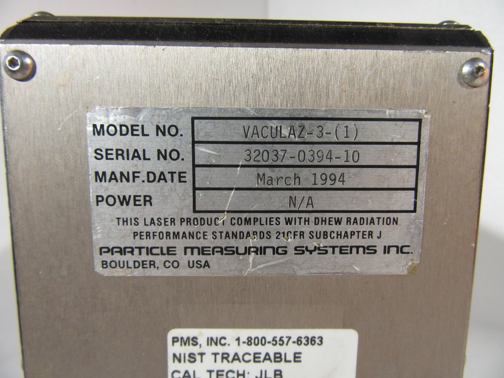 PMS VACULAZ-3-(1) PARTICLE MEASURING SYSTEM