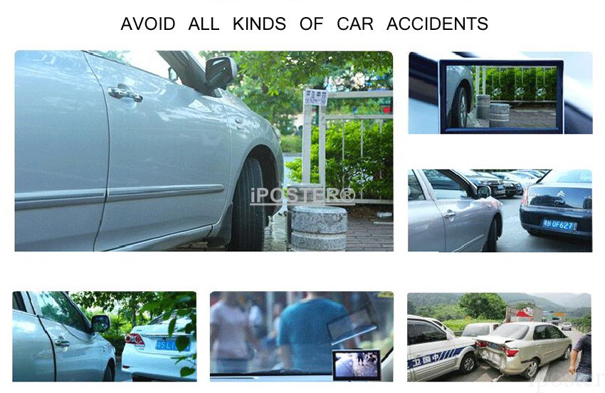 HD 170° CCD Car Front View Side View Blind Spot Camera Waterproof Night Vision