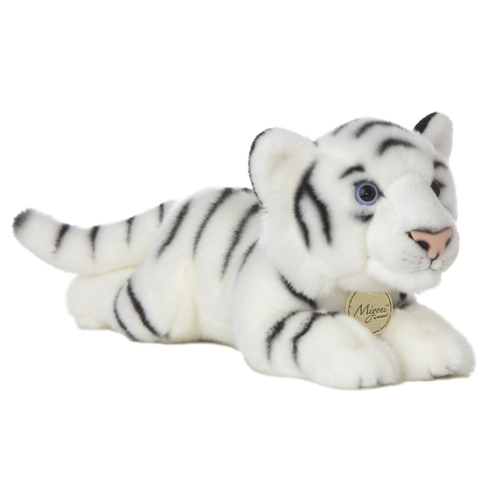 Aurora 10817 8" Tiger Plush Toy, Small, White