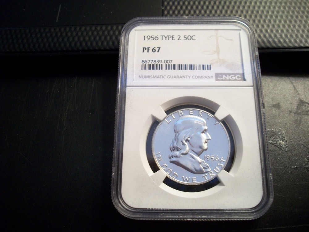 1956 Franklin Half Dollar TYPE 2 PR67 NGC CERTIFIED