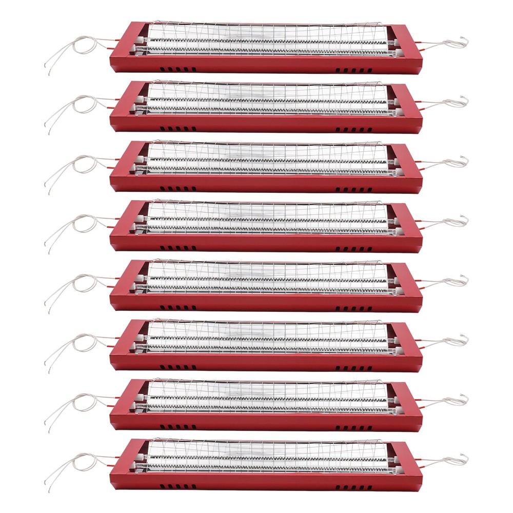 8 Pack Spray Baking Booth Infrared Paint Curing Light Heating Lamp Heaters 2000W