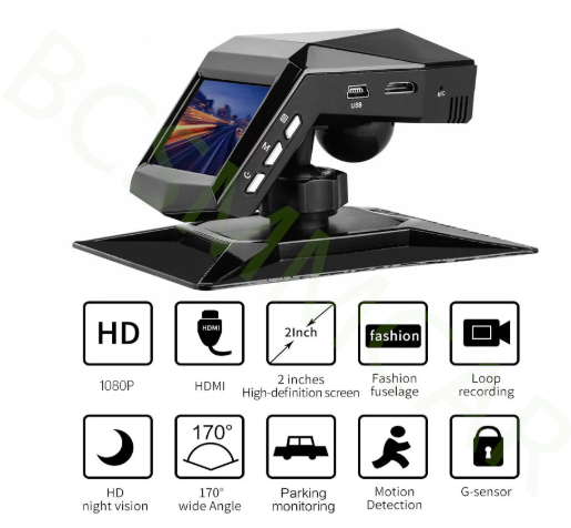 2in Car DVR Dash Cam G-Sensor Night Vision Dashcam Front Camera Video Recorder