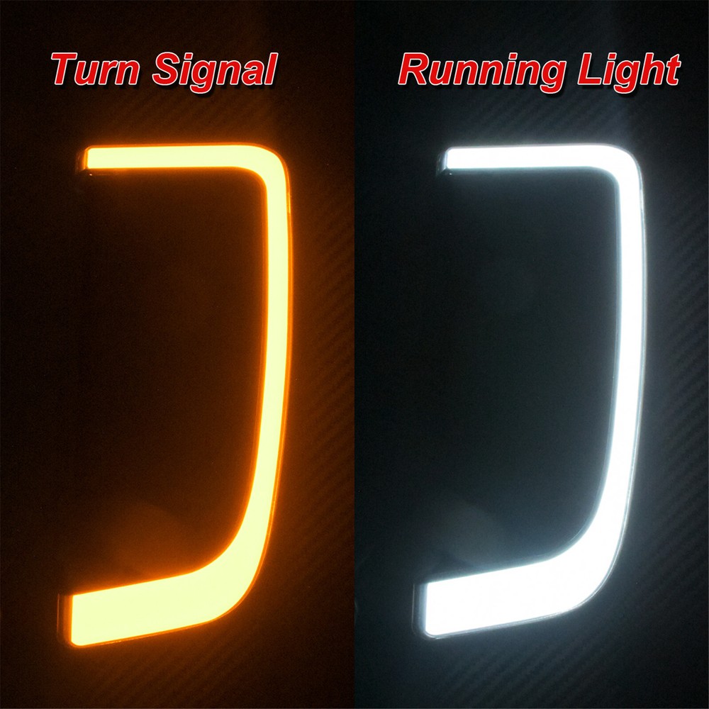 LED Fairing Lower Grills Light + Solid Plates Radiator Grills Set Fit For Harley