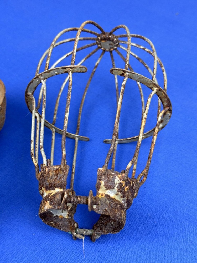3 Vintage Lightbulb Cages, Each is Different
