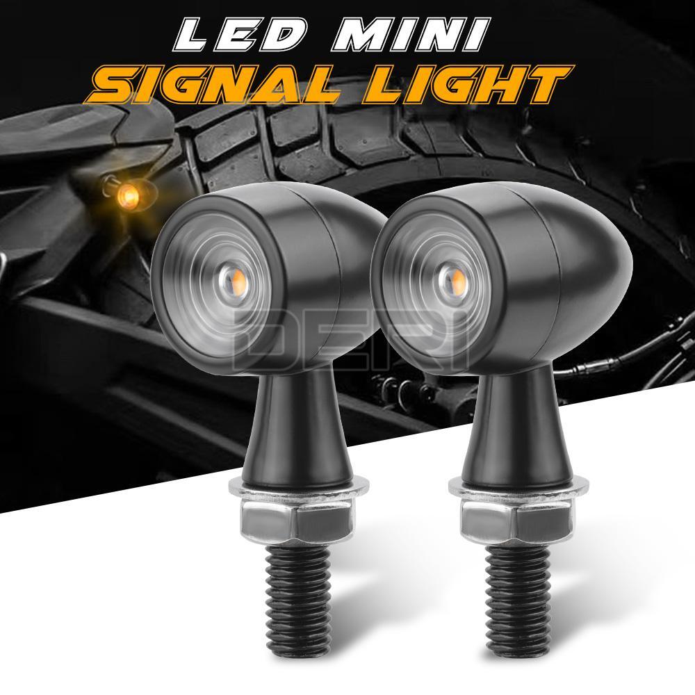 Mini Motorcycle LED Turn Signals Blinker Light Indicator Amber Lamp Universal US