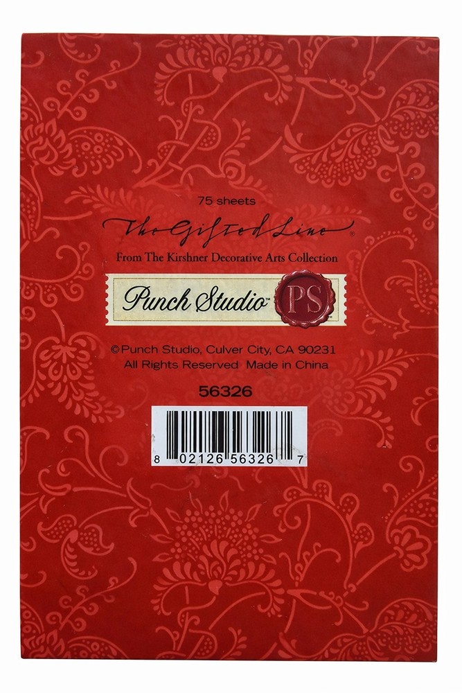 PUNCH STUDIO Gold Foil Jeweled Mini Notepad Patchwork Collage Peacock