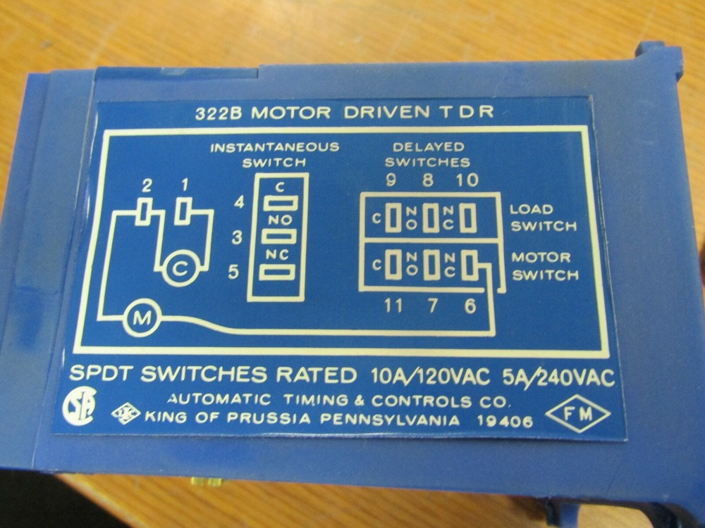 👀 AUTOMATIC TIMING & CONTROLS ATC 0-40 SEC MOTOR DRIVEN TDR TIMER 120-240V 322B