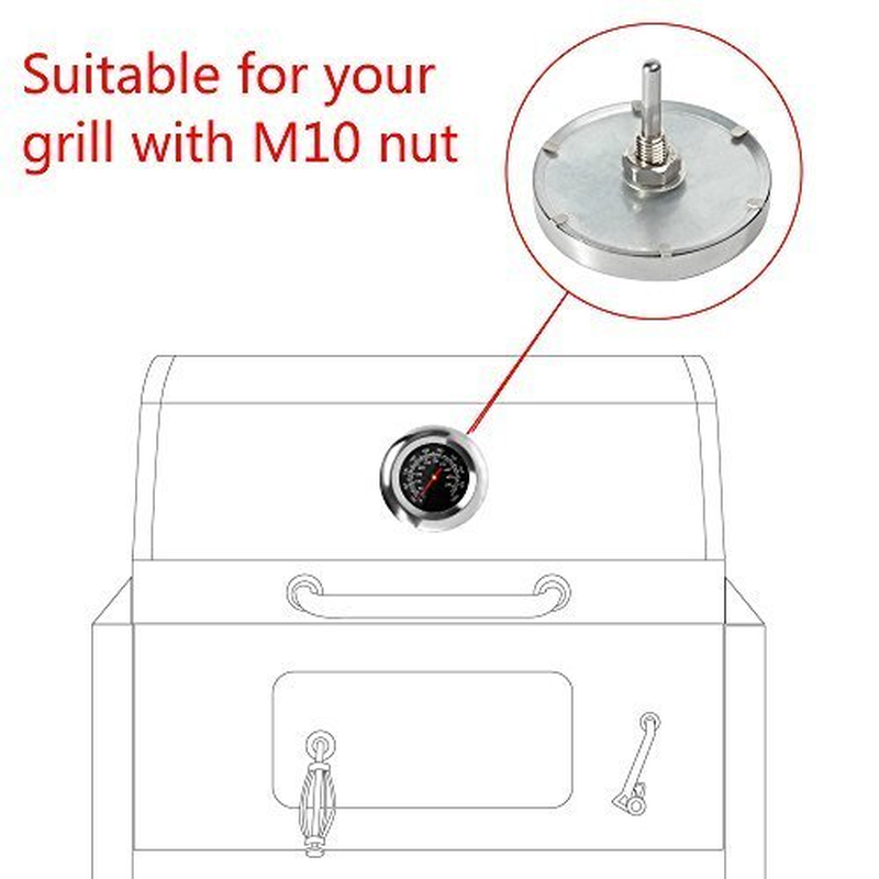 3" Temperature Gauge Thermometer Replace for Master Forge, Cuisinart, Backyard