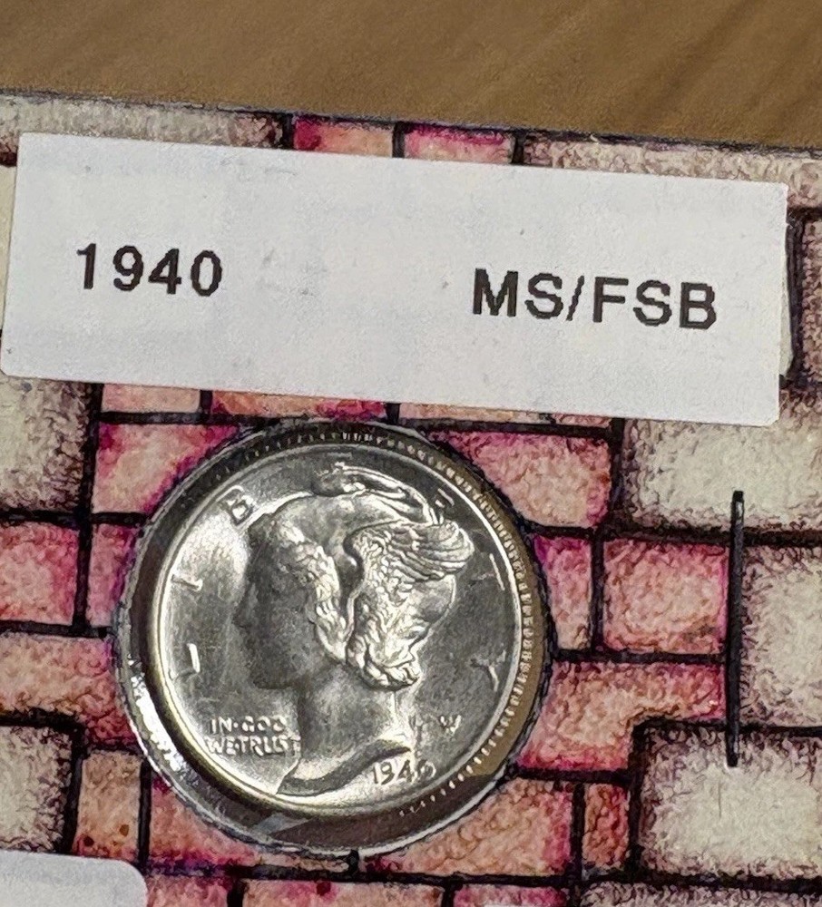 1940 Mercury Dime, Strong Full Split Bands, Superb Gem BU++ FSB