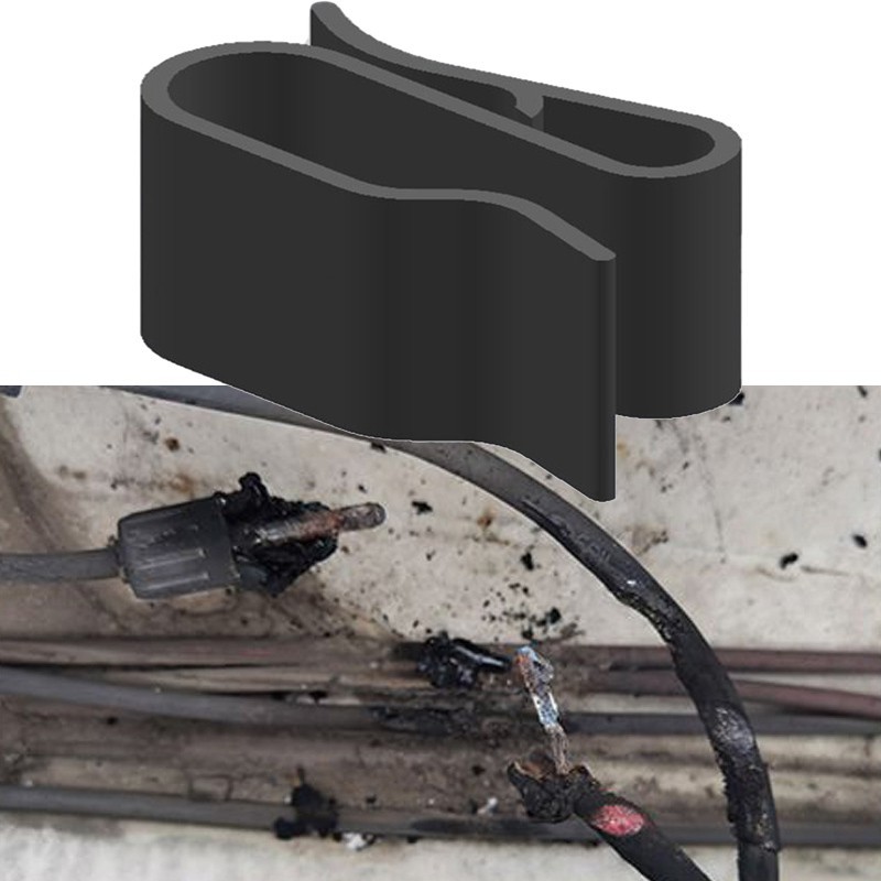 Solar Panel Clip Cable Mount Outdoor Plastic Temperature Resistant 2 Lines