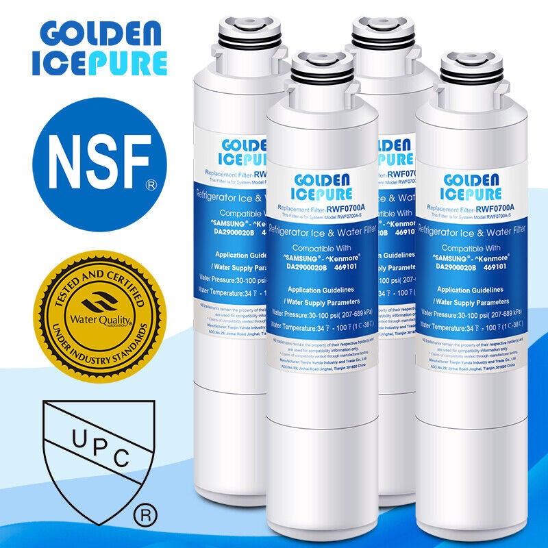 RWF0700A Refrigerator Water Filter Replacement for Samsung DA29-00020B, 4PACK