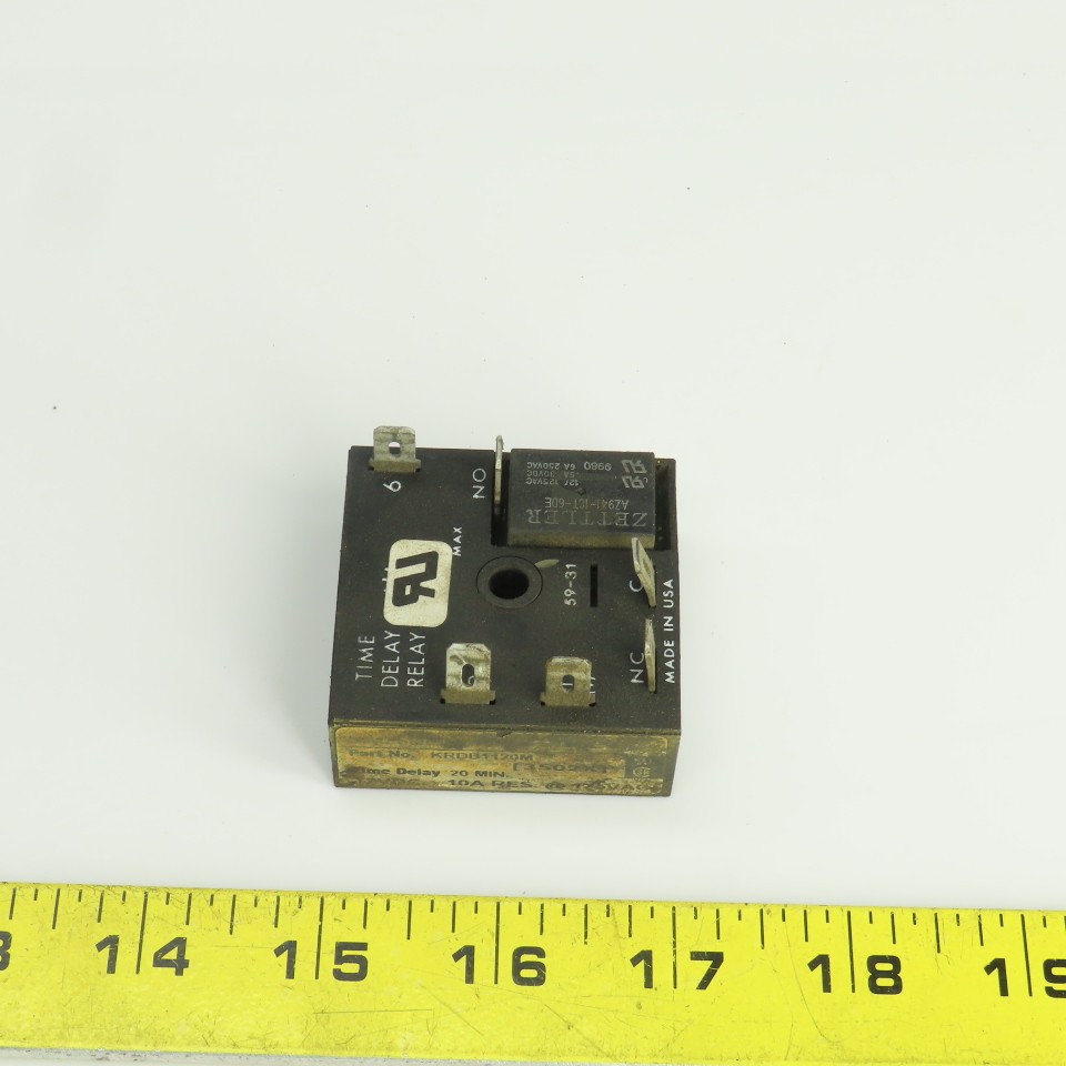 Littlefuse KRDB1120M Time Delay Relay 12VDC 125VAC 20 Min Fixed