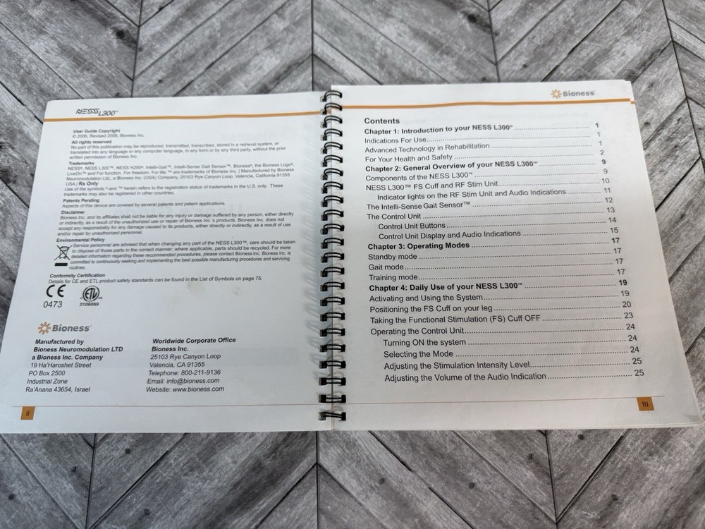 Bioness Ness L300 User’s Guide ONLY